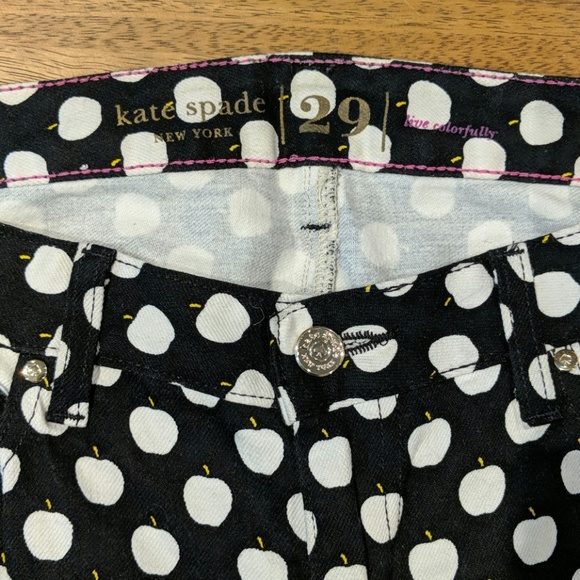 Kate Spade Apple Jeans like new - Picture 2 of 5